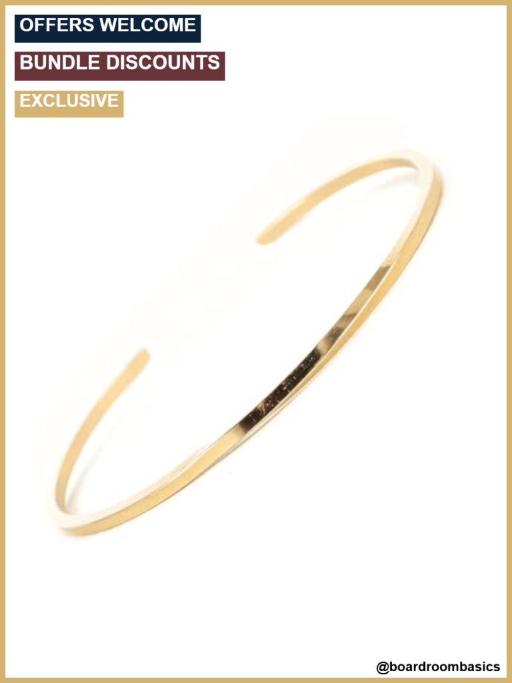 14K Gold Filled Twisted Square Cuff Bracelet Handmade Large